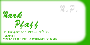 mark pfaff business card